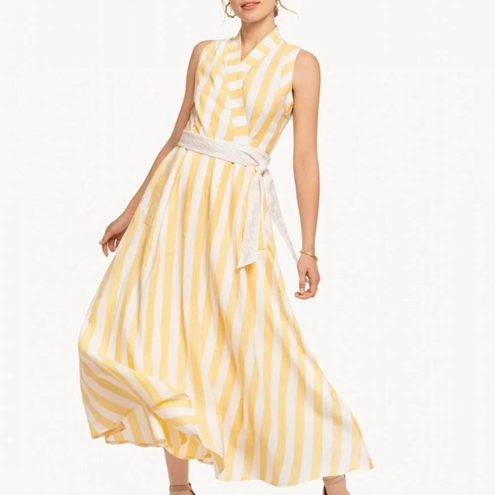sleeveless Garden Wrap Dress - Picture 1 of 7